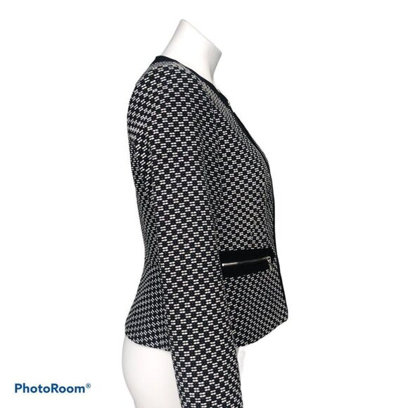 Calvin Klein Tweed Zip Up Jacket Petite Size 8 - Picture 5 of 7